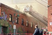 Intervention des Pompier en cours au restaurant O chevreuil au centre-ville de Sherbrooke